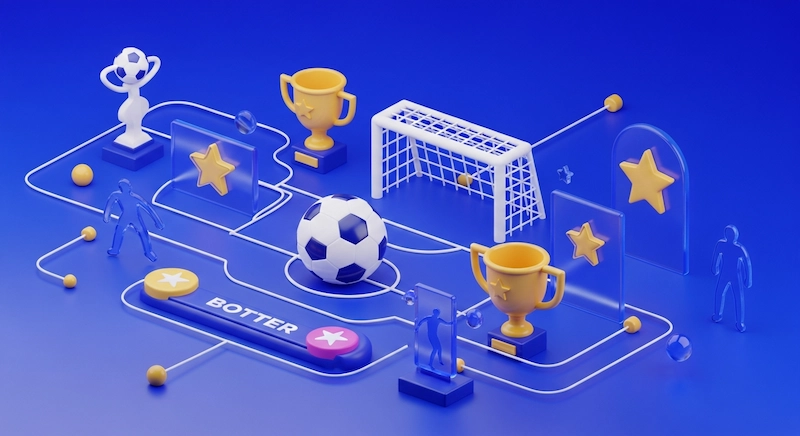 Fondo con items de fútbol